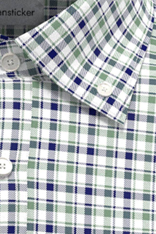 seidensticker Hemd Herren Seidensticker Regular Bügelfreie Karo kragen Button-Down Kurze Ärmel Speichern exportieren
