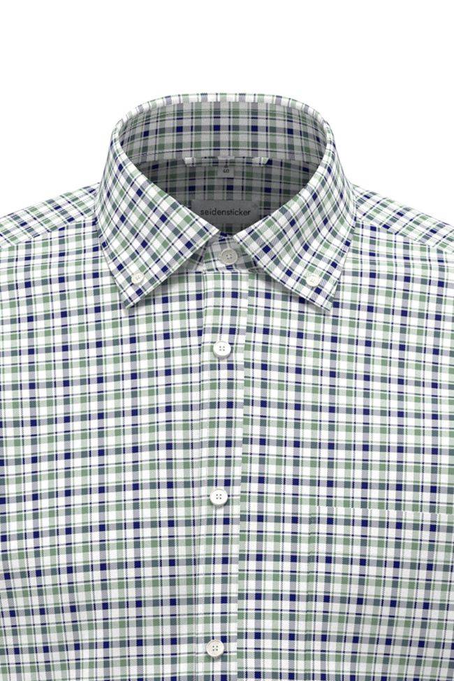 seidensticker Hemd Herren Seidensticker Regular Bügelfreie Karo kragen Button-Down Kurze Ärmel Speichern exportieren