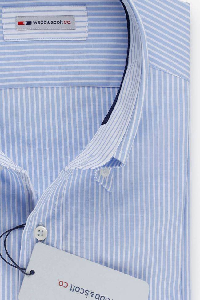 webb & scott Hemd Herren Webb & Scott Classic Streifen 100% Baumwolle kragen Button-Down Lange Ärmel Im Verkauf