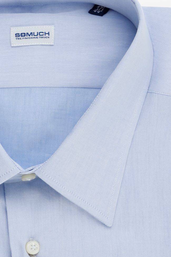 somuch Hemd Herren SOMUCH Regular Einfarbig 100% Baumwolle kragen Italienisch Lange Ärmel Auslauf