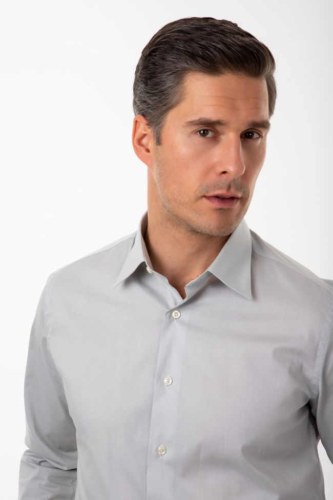 aplomb Hemd Herren Aplomb Slim Einfarbig 97% Baumwolle 3% elastan kragen Italienisch Lange Ärmel Günstiger Verkauf