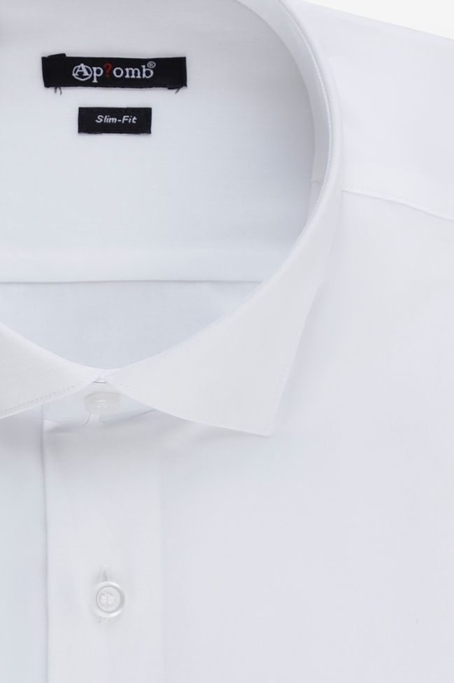 aplomb Hemd Herren Aplomb Slim Einfarbig 100% Baumwolle kragen Französisch Lange Ärmel Fabrik Onlineshop