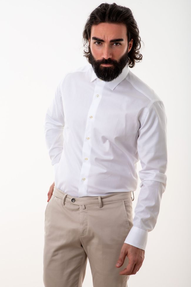 aplomb Hemd Herren Aplomb Slim Einfarbig 100% Baumwolle kragen Französisch Lange Ärmel Fabrik Onlineshop