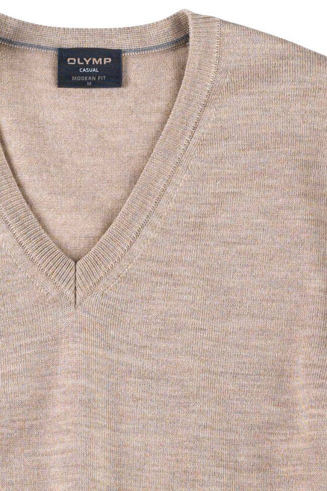 olymp Strickwaren Herren Olymp V-Ausschnitt Slim Einfarbig Flash Sale