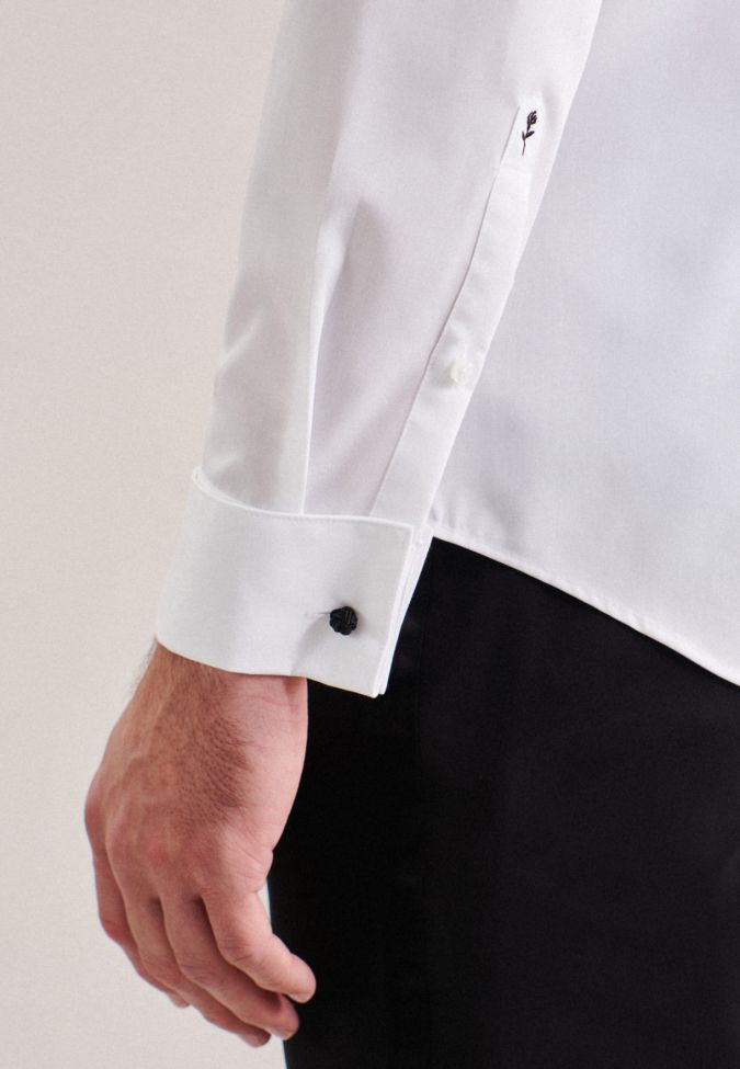 seidensticker Hemd Herren Seidensticker Slim Bügelfreie Einfarbig kragen Kläppchenkragen Lange Ärmel Kauf eins, bekomm eins gratis