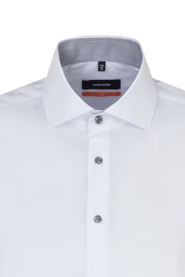 seidensticker Hemd Herren Seidensticker Slim Bügelfreie Einfarbig kragen Italienisch Lange Ärmel Tägliche Deals