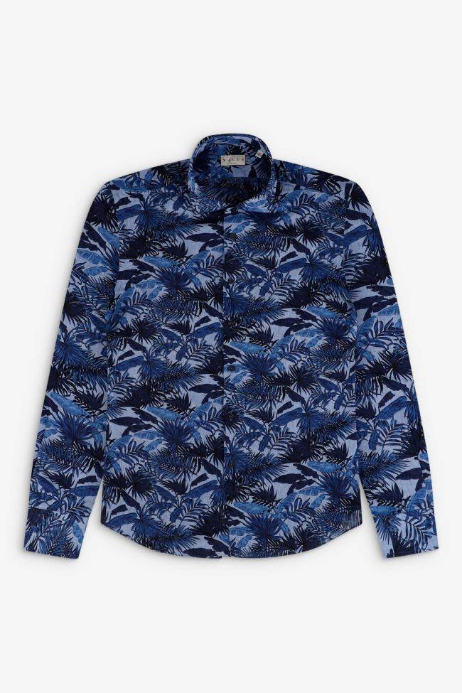 xacus Hemd Herren Xacus Regular Muster 40% Leinen 60% Baumwolle kragen Französisch Lange Ärmel Sonderangebote