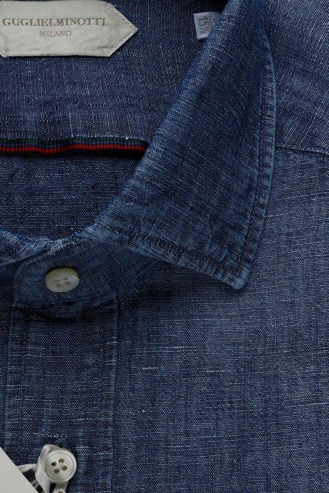 guglielminotti Hemd Herren Guglielminotti Regular Einfarbig 56% linen 44% cotton kragen Französisch Lange Ärmel JETZT KAUFEN
