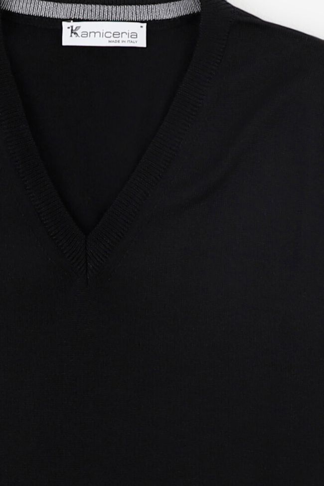 kamiceria Strickwaren Herren Kamiceria V-Ausschnitt Slim Einfarbig 100% Merinowolle Extrafine Begrenzt auf 3 Tage