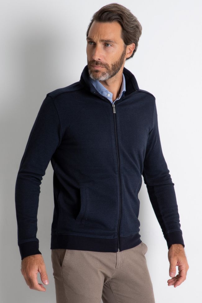 ragman Strickwaren Herren Ragman Reißverschluss Classic Einfarbig 100% winter cotton zollfrei