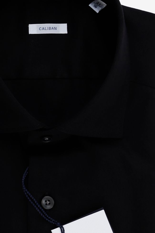 caliban Hemd Herren Caliban Regular Einfarbig 100% Baumwolle kragen Französisch Lange Ärmel im Angebot