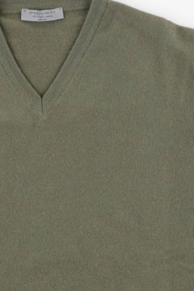privati firenze Strickwaren Herren Privati Firenze V-Ausschnitt Regular Einfarbig 90% wolle 10% Kaschmir Saisonschlussverkauf