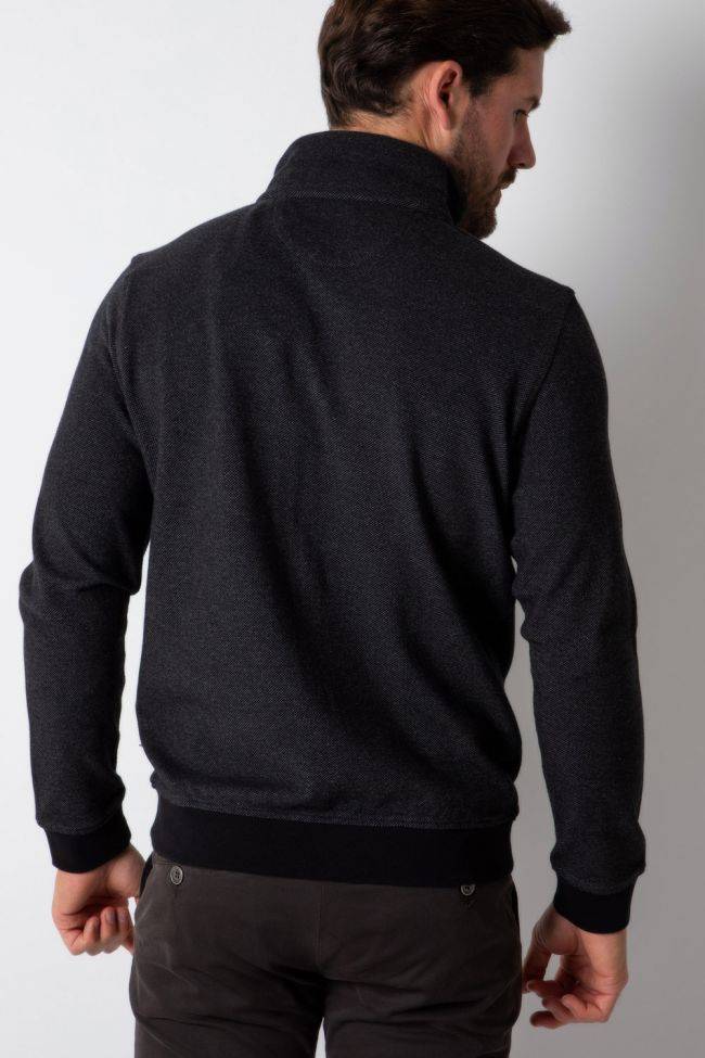 ragman Strickwaren Herren Ragman Reißverschluss Classic Einfarbig 100% winter cotton Black Friday