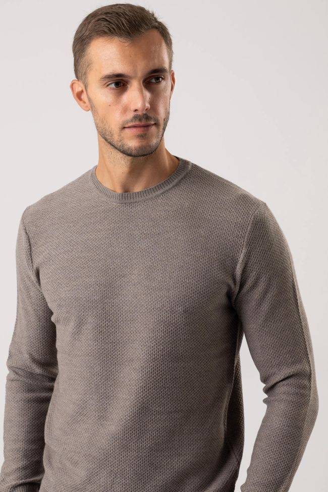 privati firenze Strickwaren Herren Privati Firenze Rundhalsausschnitt Slim Einfarbig 100% Merinowolle Heißer Verkauf