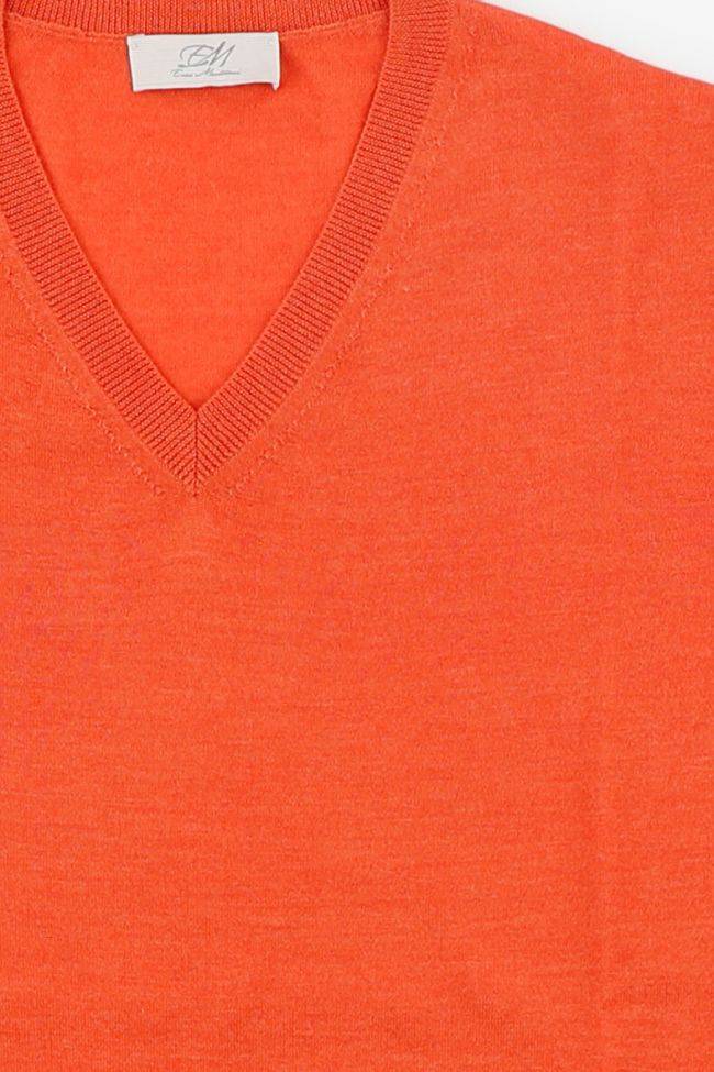 enzo mantovani Strickwaren Herren Enzo Mantovani V-Ausschnitt Regular Einfarbig 70% cashmere 30% silk Blitzangebot