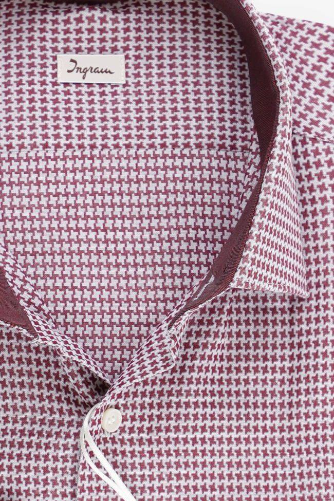 ingram Hemd Herren Ingram Slim Halb Unifarben 100% Baumwolle kragen Italienisch Lange Ärmel Zeitbegrenzte Promotion