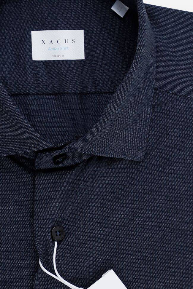 xacus Hemd Herren Xacus Regular Bügelfreie Halb Unifarben 86% poliammide 14% elastan kragen Italienisch Lange Ärmel Speichern exportieren