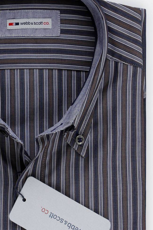 webb & scott Hemd Herren Webb & Scott Classic Streifen 100% Baumwolle kragen Button-Down Lange Ärmel zollfrei