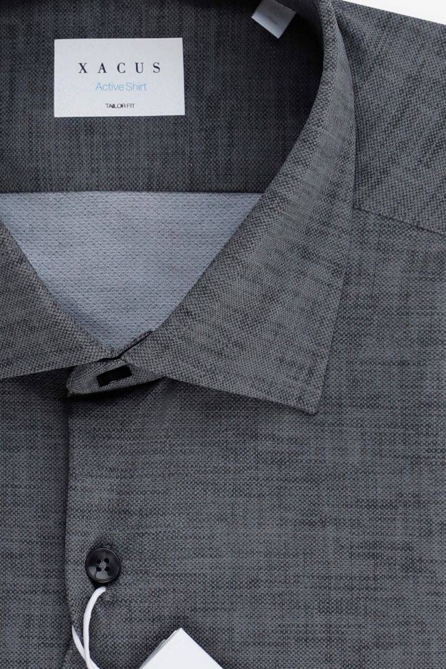 xacus Hemd Herren Xacus Regular Halb Unifarben 86% poliammide 14% elastan kragen Französisch Lange Ärmel 50% Rabatt für begrenzte Zeit