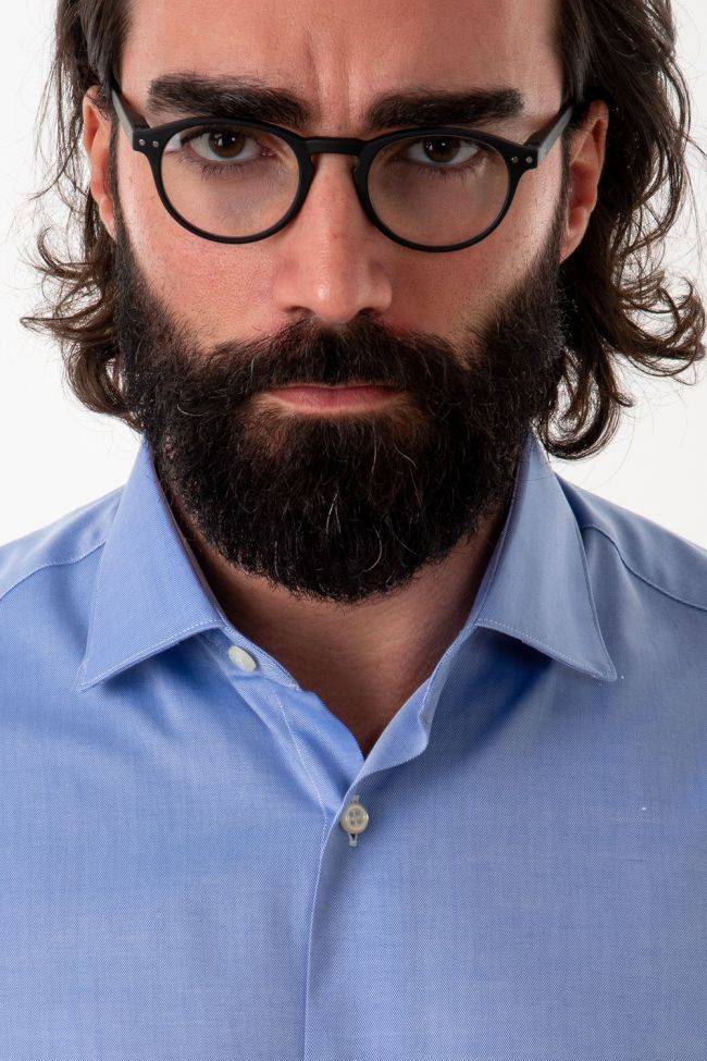 aplomb Hemd Herren Aplomb Slim Einfarbig 100% Baumwolle kragen Französisch Lange Ärmel Rabatte dieses Monats