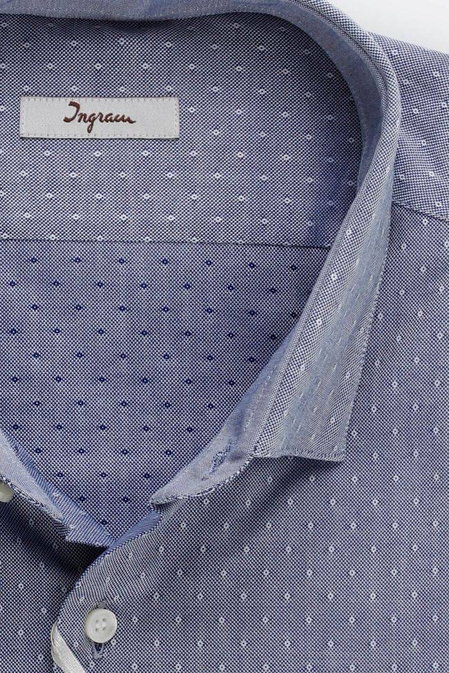 ingram Hemd Herren Ingram Slim Halb Unifarben 100% Baumwolle kragen Französisch Lange Ärmel Outlet