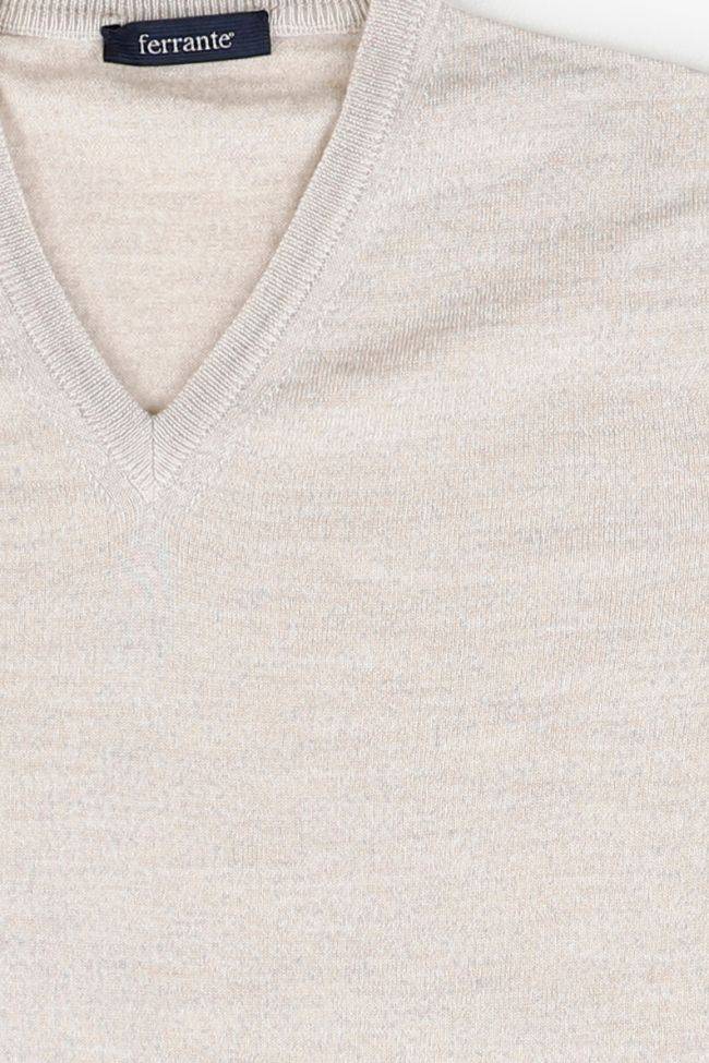 ferrante Strickwaren Herren Ferrante V-Ausschnitt Regular Muster 100% Merinowolle Extrafine Zeitlich begrenztes Angebot