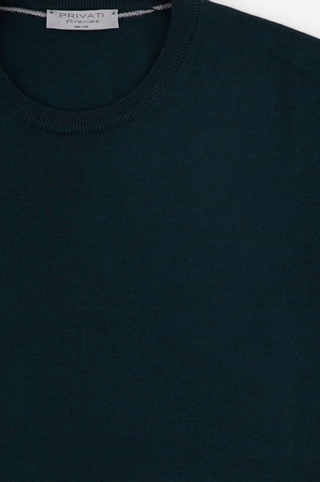 privati firenze Strickwaren Herren Privati Firenze Rundhalsausschnitt Regular Einfarbig 100% Merinowolle Extrafine Blitzangebot