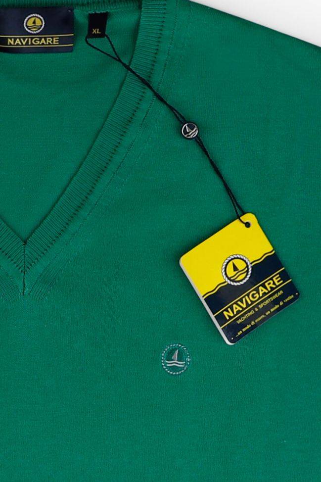 navigare Strickwaren Herren Navigare V-Ausschnitt Slim Einfarbig 100% Baumwolle Tägliche Deals