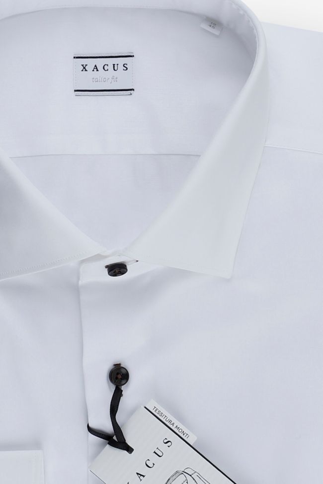xacus Hemd Herren Xacus Regular Einfarbig 100% Baumwolle kragen Italienisch Lange Ärmel Zeitbegrenzte Promotion