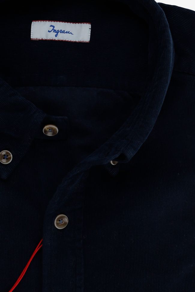 ingram Hemd Herren Ingram Slim Einfarbig 100% Baumwolle kragen Button-Down Lange Ärmel Bis zu 60% Rabatt