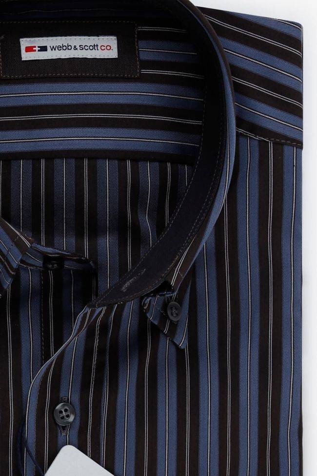 webb & scott Hemd Herren Webb & Scott Classic Streifen 100% Baumwolle kragen Button-Down Lange Ärmel Discount Store für neue Produkte