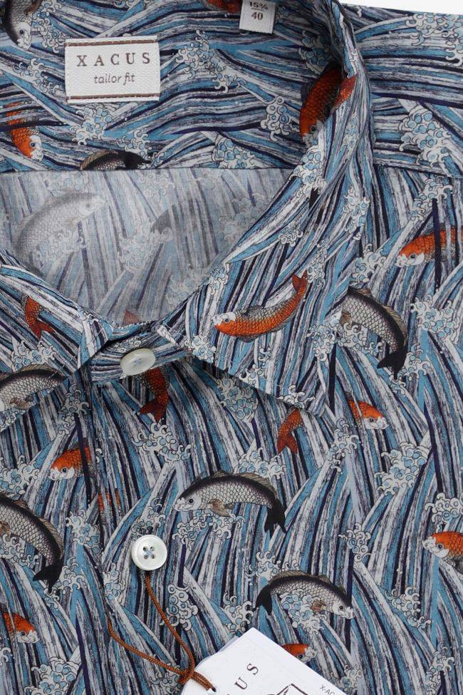 xacus Hemd Herren Xacus Regular Muster 100% Baumwolle kragen Italienisch Lange Ärmel Kostenloser Versand international