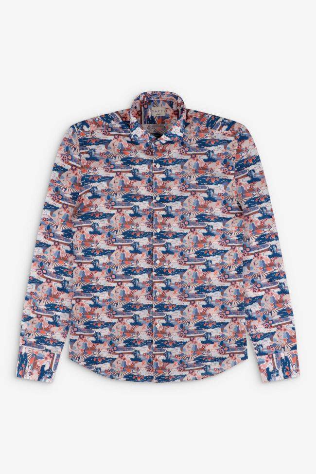 xacus Hemd Herren Xacus Regular Muster 100% Baumwolle gewaschen kragen Französisch Lange Ärmel Fabrikladen