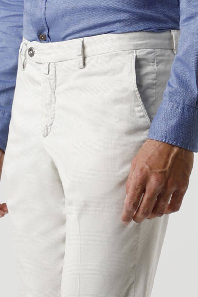 b-settecento Hose Herren B-Settecento Chinos Slim Karo 98% wool 2% EL Limitierter Zeitrabatt