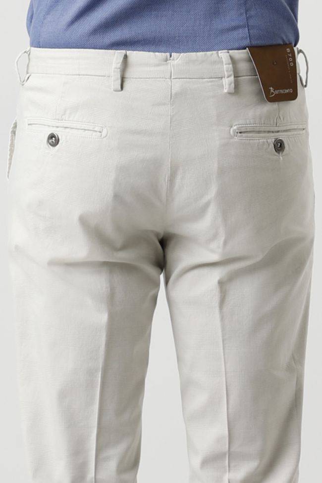 b-settecento Hose Herren B-Settecento Chinos Slim Karo 98% wool 2% EL Limitierter Zeitrabatt