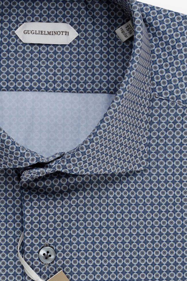 guglielminotti Hemd Herren Guglielminotti Regular Halb Unifarben 85% poliammide 15% elastam kragen Französisch Lange Ärmel Bestseller