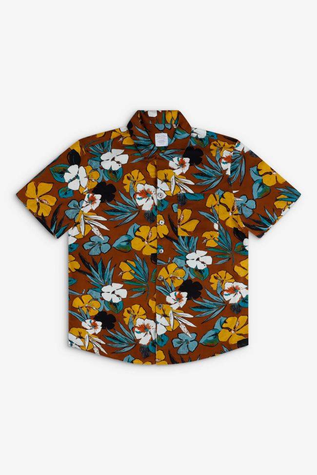 xacus Hemd Herren Xacus Regular Muster 100% Viskose kragen Hawaiikragen Kurze Ärmel Sonderangebote