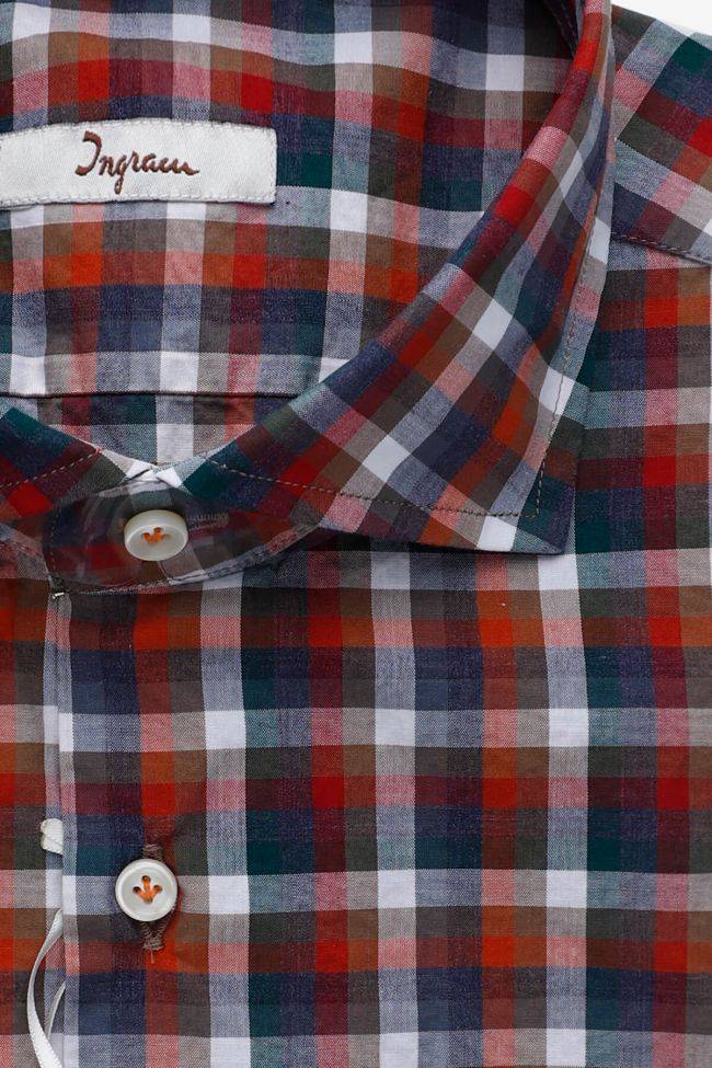 ingram Hemd Herren Ingram Slim Karo 100% Baumwolle kragen Französisch Lange Ärmel Wochenangebot