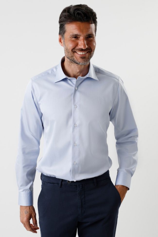 aplomb Hemd Herren Aplomb Regular Bügelfreie Einfarbig 100% Baumwolle kragen Italienisch Lange Ärmel Black Friday Preise
