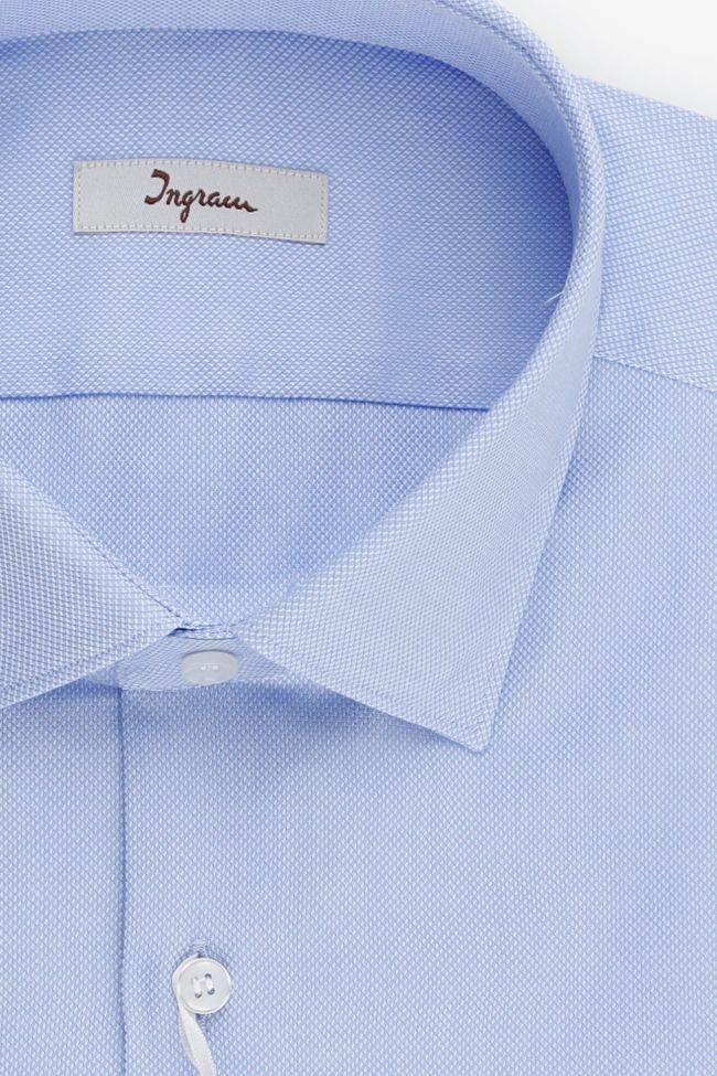 ingram Hemd Herren Ingram Slim Einfarbig 100% Baumwolle kragen Italienisch Lange Ärmel Zeitlich begrenztes Angebot