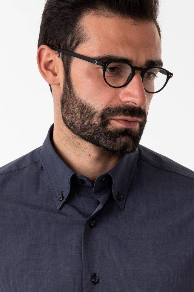aplomb Hemd Herren Aplomb Regular Einfarbig 100% Baumwolle kragen Button-Down Lange Ärmel Kauf eins, bekomm eins gratis
