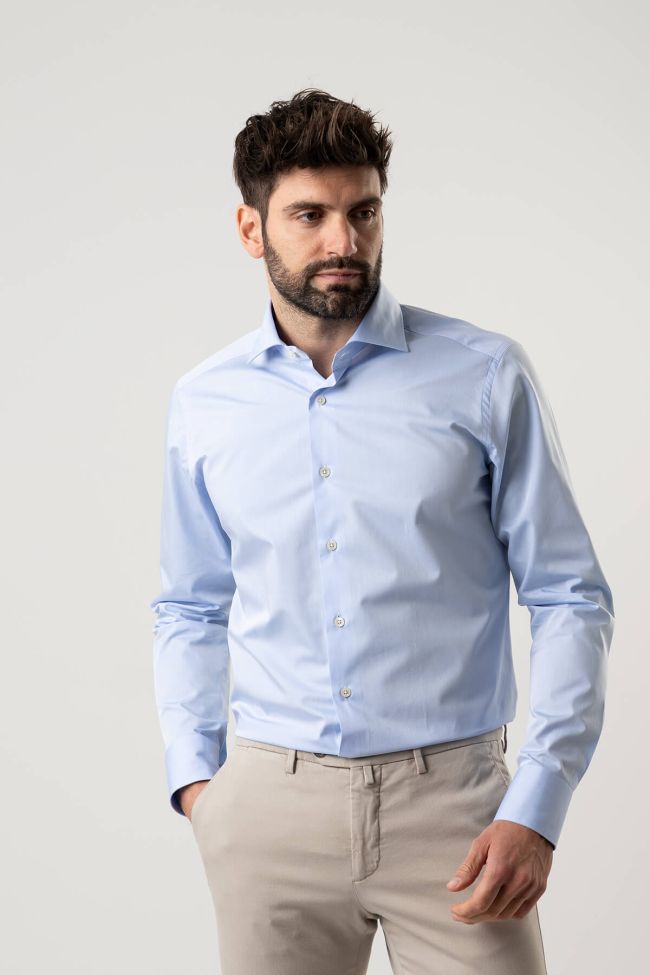 caliban Hemd Herren Caliban Regular Einfarbig 100% Baumwolle kragen Französisch Lange Ärmel Tägliche Deals