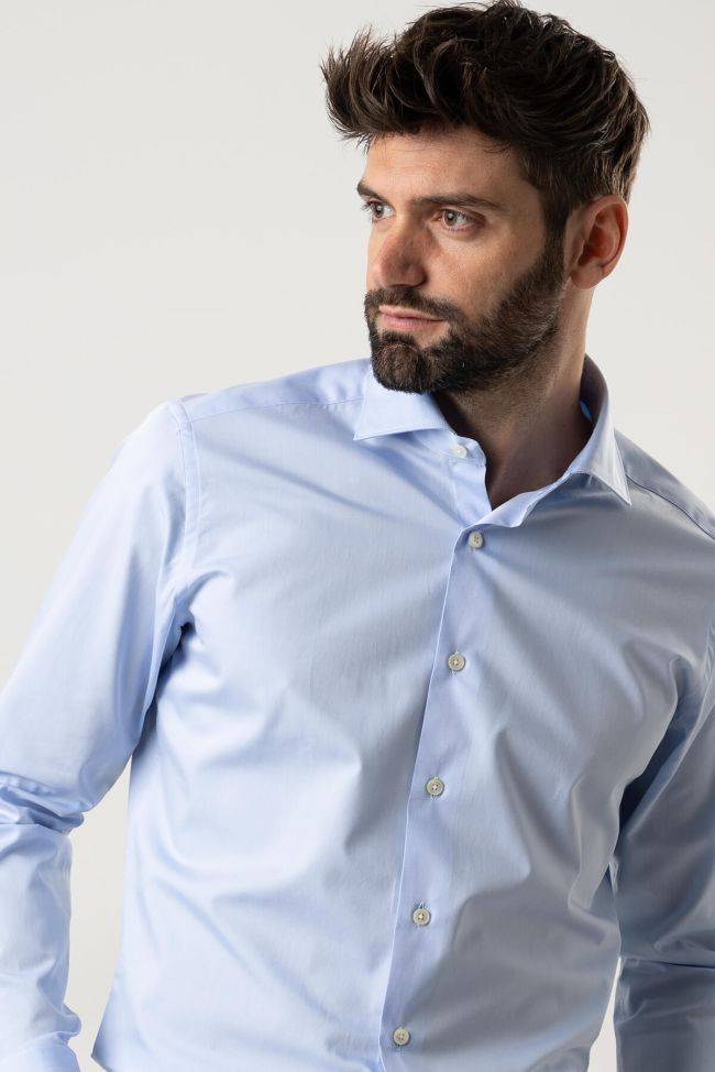 caliban Hemd Herren Caliban Regular Einfarbig 100% Baumwolle kragen Französisch Lange Ärmel Tägliche Deals