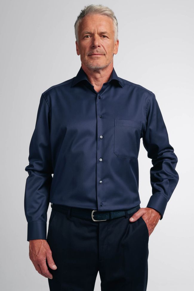 eterna Hemd Herren Eterna Comfort Bügelfreie kragen Italienisch Lange Ärmel