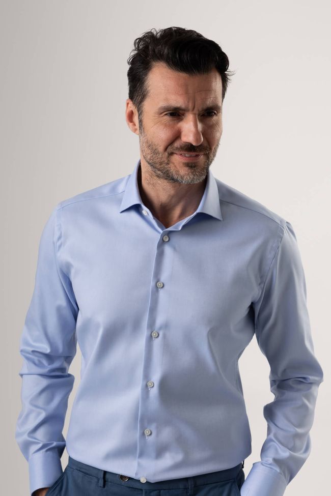 xacus Hemd Herren Xacus Regular Bügelfreie Einfarbig 100% Baumwolle kragen Französisch Lange Ärmel Outlet