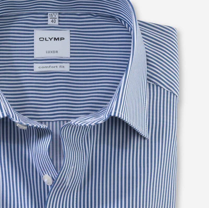 olymp Hemd Herren Olymp Comfort Bügelfreie Streifen kragen Italienisch Lange Ärmel Black Friday