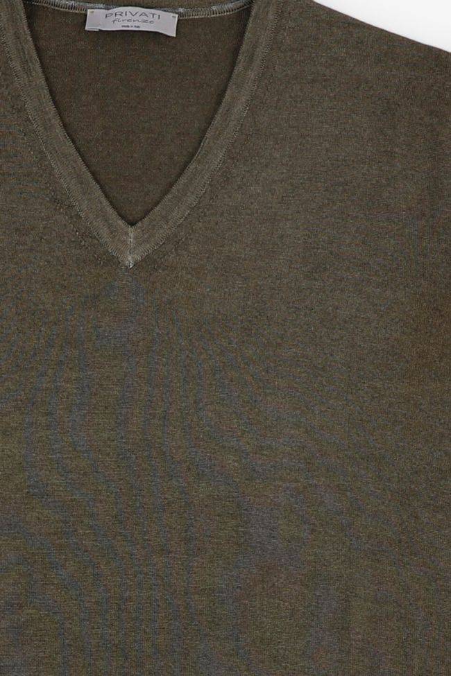 privati firenze Strickwaren Herren Privati Firenze V-Ausschnitt Regular Einfarbig 100% Merinowolle Heißer Verkauf