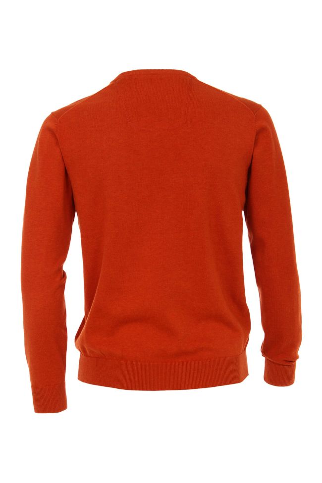 casamoda Strickwaren Herren Casamoda V-Ausschnitt Classic Einfarbig 100% Baumwolle Online Outlet