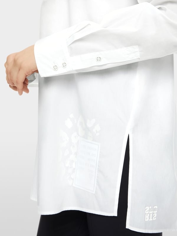 Marc Cain Bedruckte Hemdbluse "Rethink Together" 50% Rabatt für begrenzte Zeit