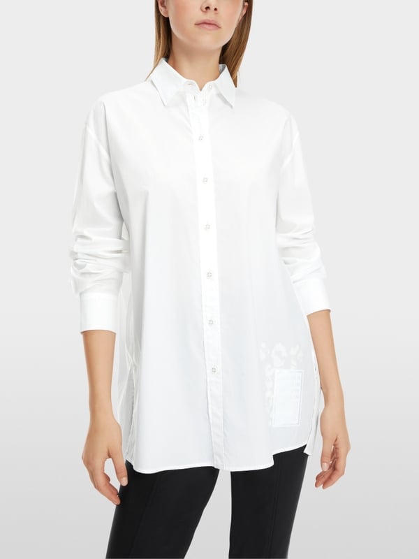 Marc Cain Bedruckte Hemdbluse "Rethink Together" 50% Rabatt für begrenzte Zeit